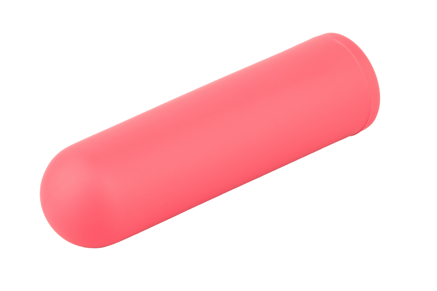 mini vibratore rosa vista dalla punta arrotondata