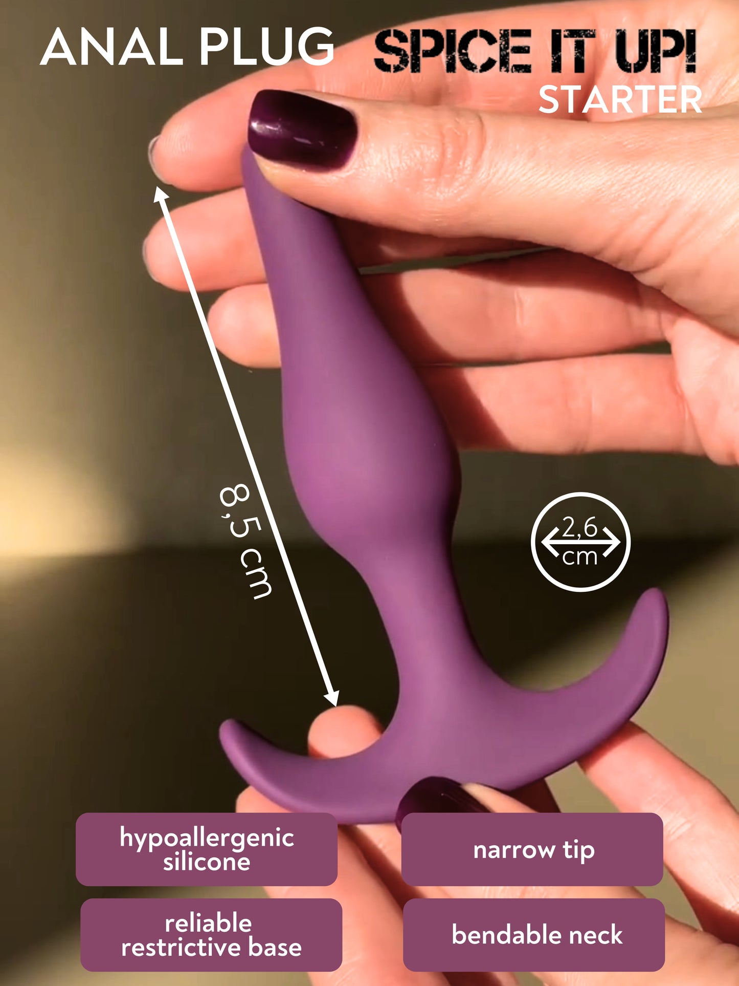 Anal Plug Silicone Viola