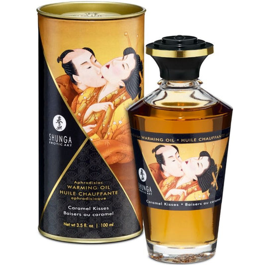 Olio da massaggio Shunga al gusto caramello confezione da 100 ml