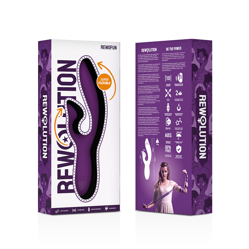 Rewofun Vibratore Rabbit Flessibile