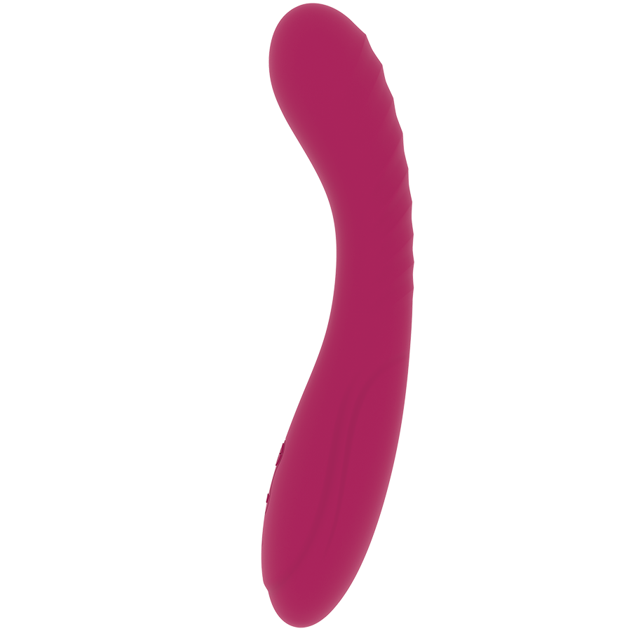 Vibratore interno dalla forma leggermente ricurva di color magenta