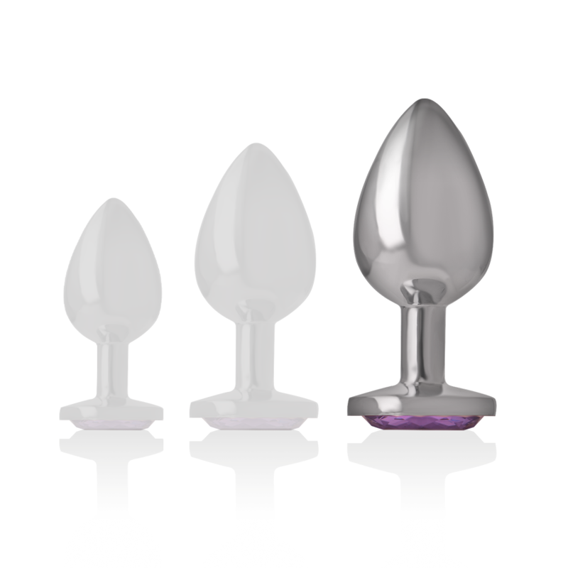 Plug Metallo Alluminio Con Cristallo Viola