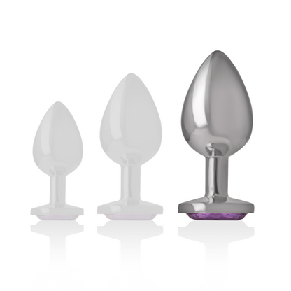 Plug Metallo Alluminio Con Cristallo Viola