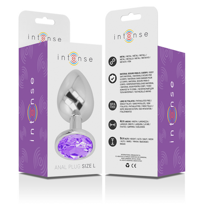 Plug Metallo Alluminio Con Cristallo Viola