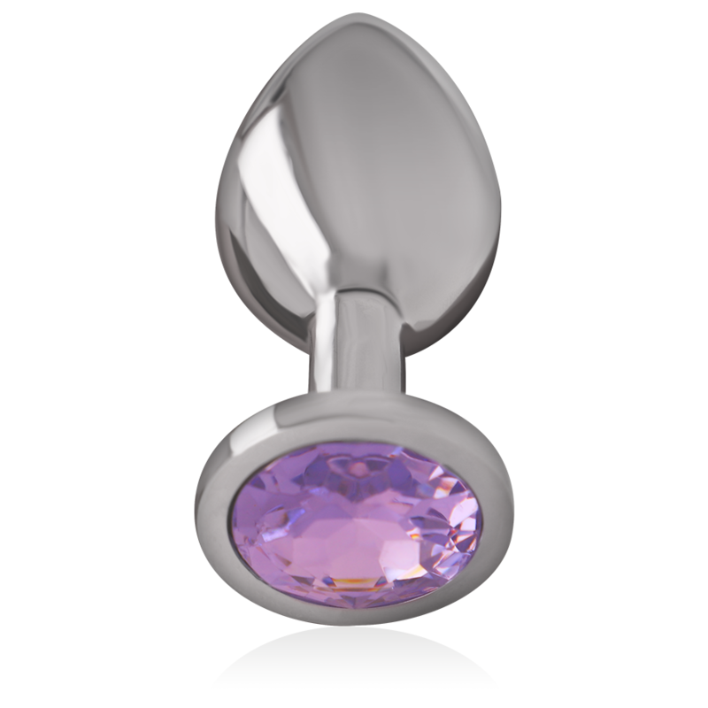 Plug Metallo Alluminio Con Cristallo Viola