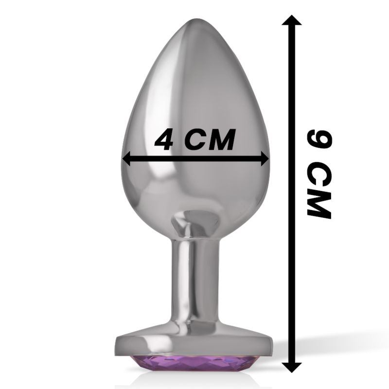 Plug Metallo Alluminio Con Cristallo Viola