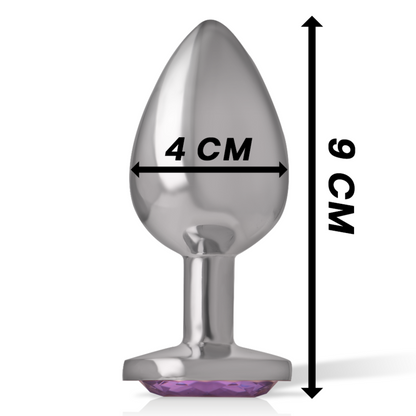 Plug Metallo Alluminio Con Cristallo Viola