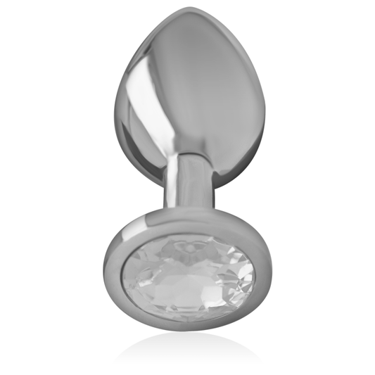 Plug Metallo Alluminio Con Cristallo Argento