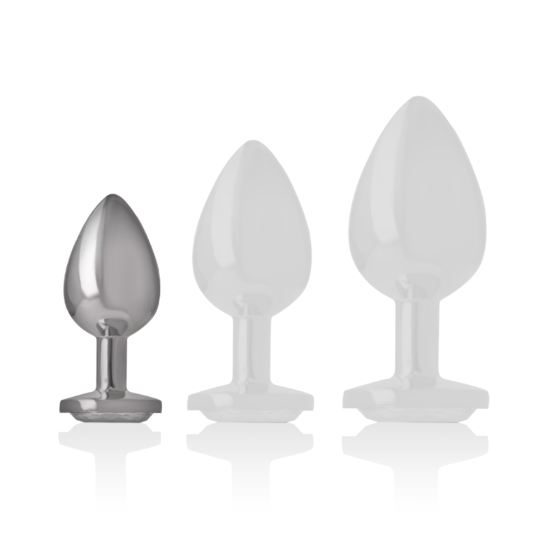 Plug Metallo Alluminio Con Cristallo Argento