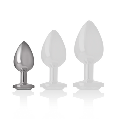 Plug Metallo Alluminio Con Cristallo Argento