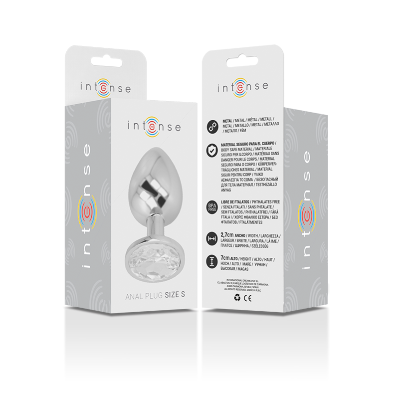 Plug Metallo Alluminio Con Cristallo Argento