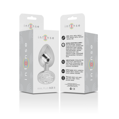 Plug Metallo Alluminio Con Cristallo Argento