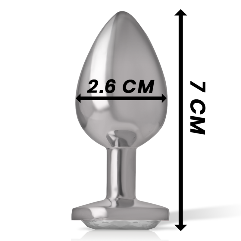 Plug Metallo Alluminio Con Cristallo Argento