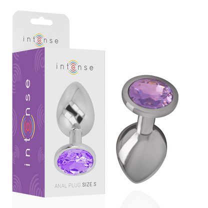 Plug Metallo Alluminio Con Cristallo Viola
