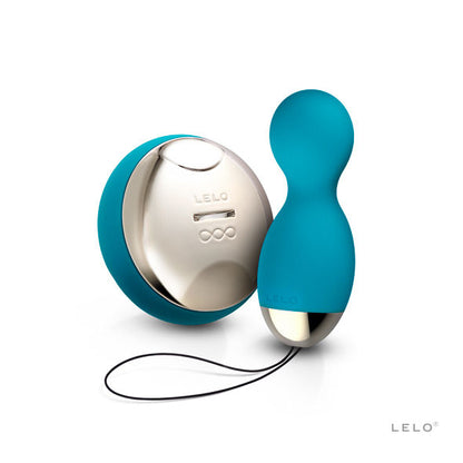 Sfere Hula Blu Vibranti LELO con telecomando SenseMotion su sfondo bianco