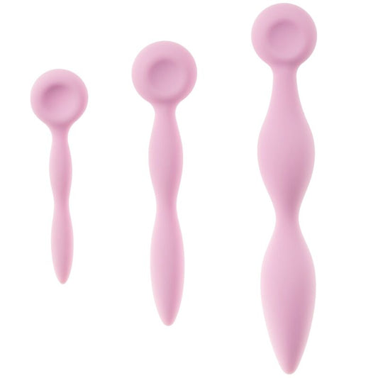 Set completo di 3 dilatatori vaginali in silicone medicale di diverse dimensioni
