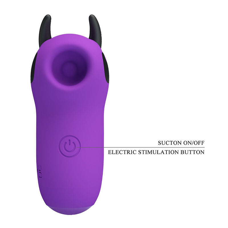 Stimolatore da dito Magic Devil viola, particolare del suzionatore