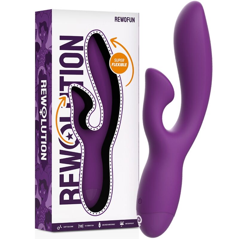 Rewofun Vibratore Rabbit Flessibile