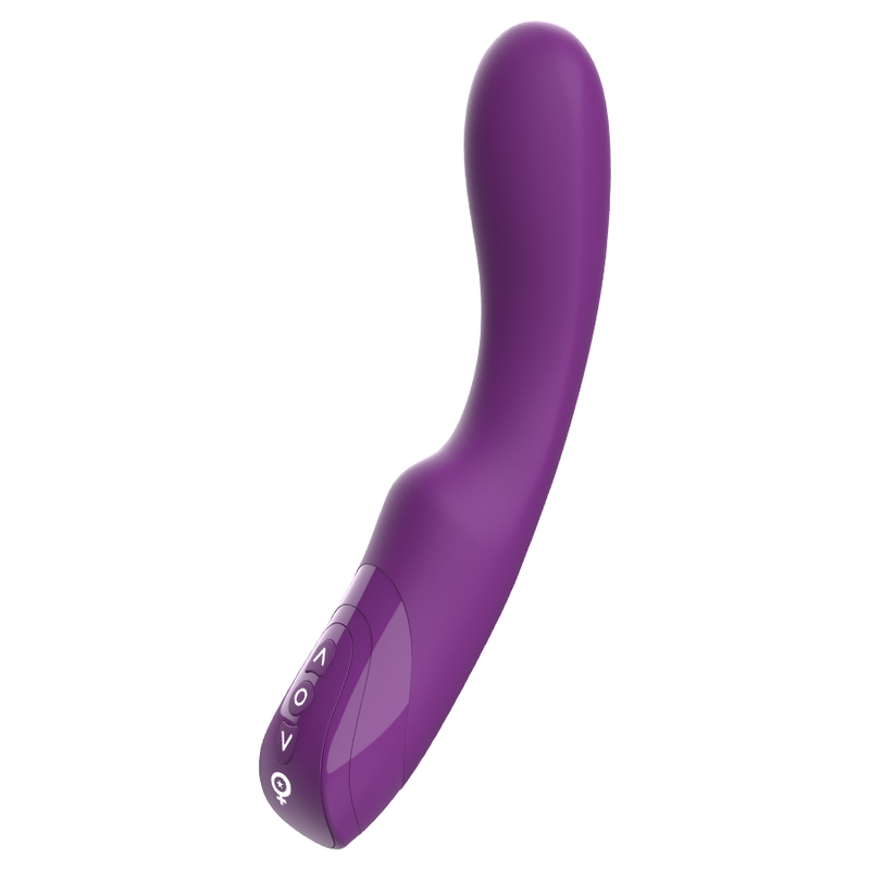Vibratore classico lungo 20 cm con la punta più larga con diametro di 3,6 cm, color viola