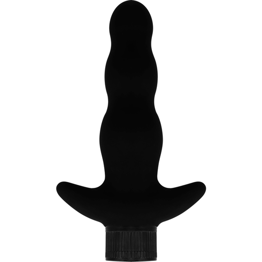 plug anale a forma di T con il corpo modulato color nero